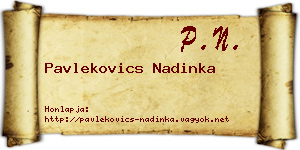 Pavlekovics Nadinka névjegykártya